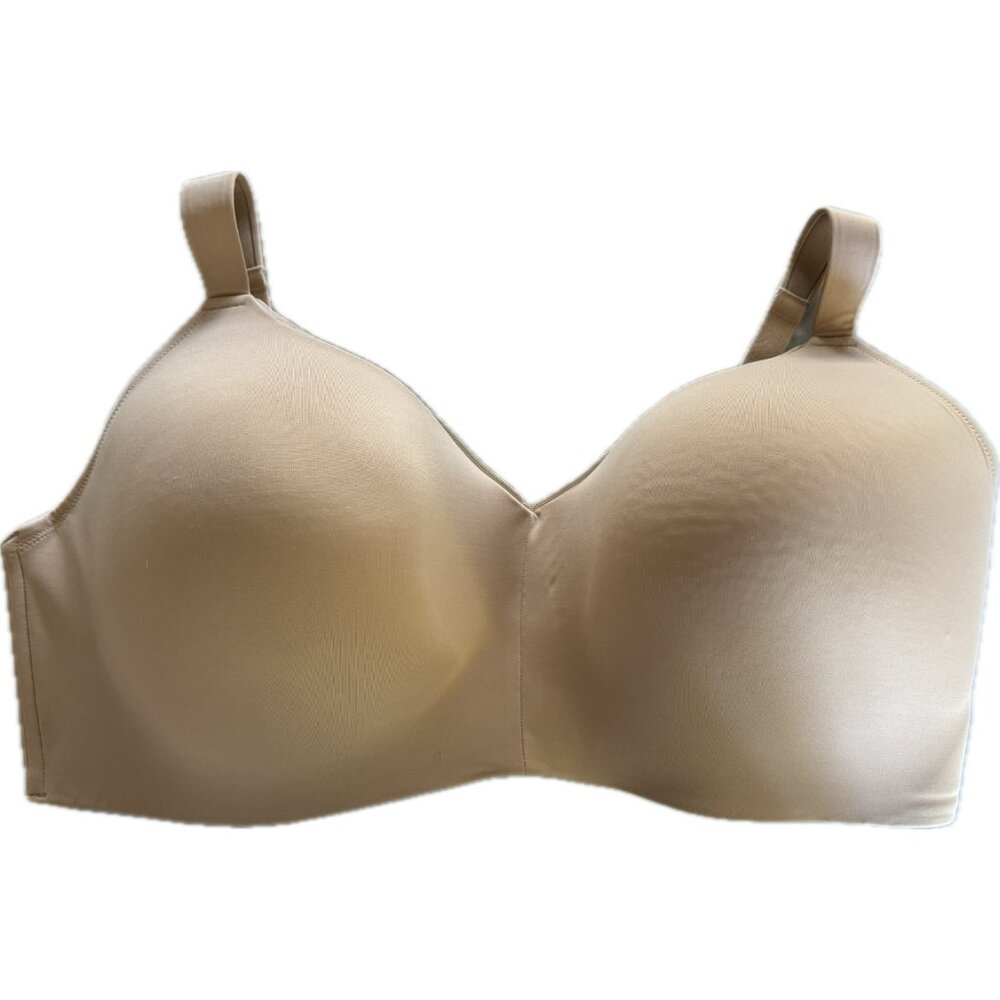 Auden Lightly Lined Wirefree Bra Nude Beige Smooth Comfort T-Shirt Bra NWT